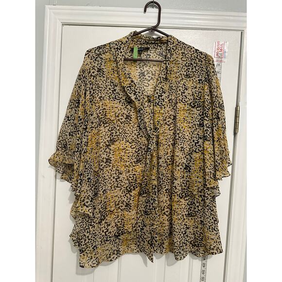 Lafayette 148 Silk tie ruffle blouse buttons lined tank size 16 $698 - Picture 1 of 10